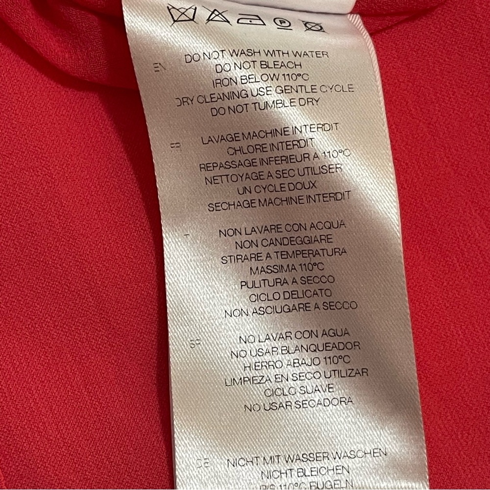 IRO Nima Sleeveless Ruched Hot Coral Dress 40 US 8 - Picture 15 of 16